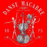 Danse Macabre Orchestra Skeleton Violin Santa Hat thumb 1