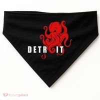 Detroit Michigan Octopus Kraken Downtown Motor City USA-Made Doggie Bandana thumb 0