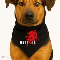 Detroit Michigan Octopus Kraken Downtown Motor City USA-Made Doggie Bandana thumb 1
