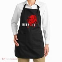 Detroit Michigan Octopus Kraken Downtown Motor City Apron thumb 2