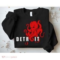 Detroit Michigan Octopus Kraken Downtown Motor City Sweatshirt thumb 2