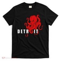 Detroit Michigan Octopus Kraken Downtown Motor City T-Shirt thumb 0