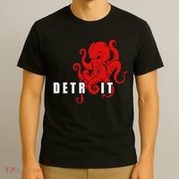 Detroit Michigan Octopus Kraken Downtown Motor City T-Shirt thumb 3