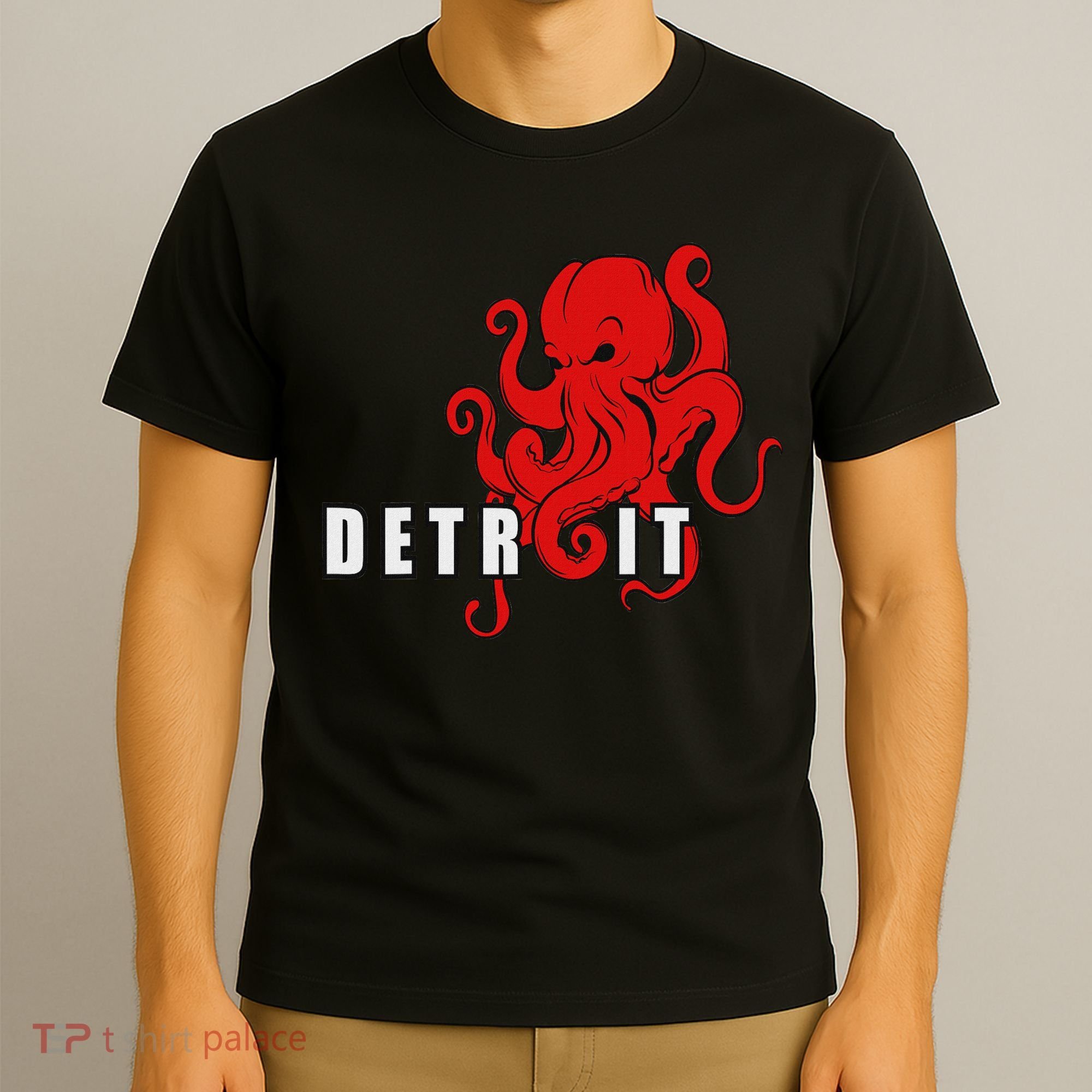 Detroit Michigan Octopus Kraken Downtown Motor City T-Shirt