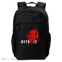 Detroit Michigan Octopus Kraken Downtown Motor City Backpack thumb 0