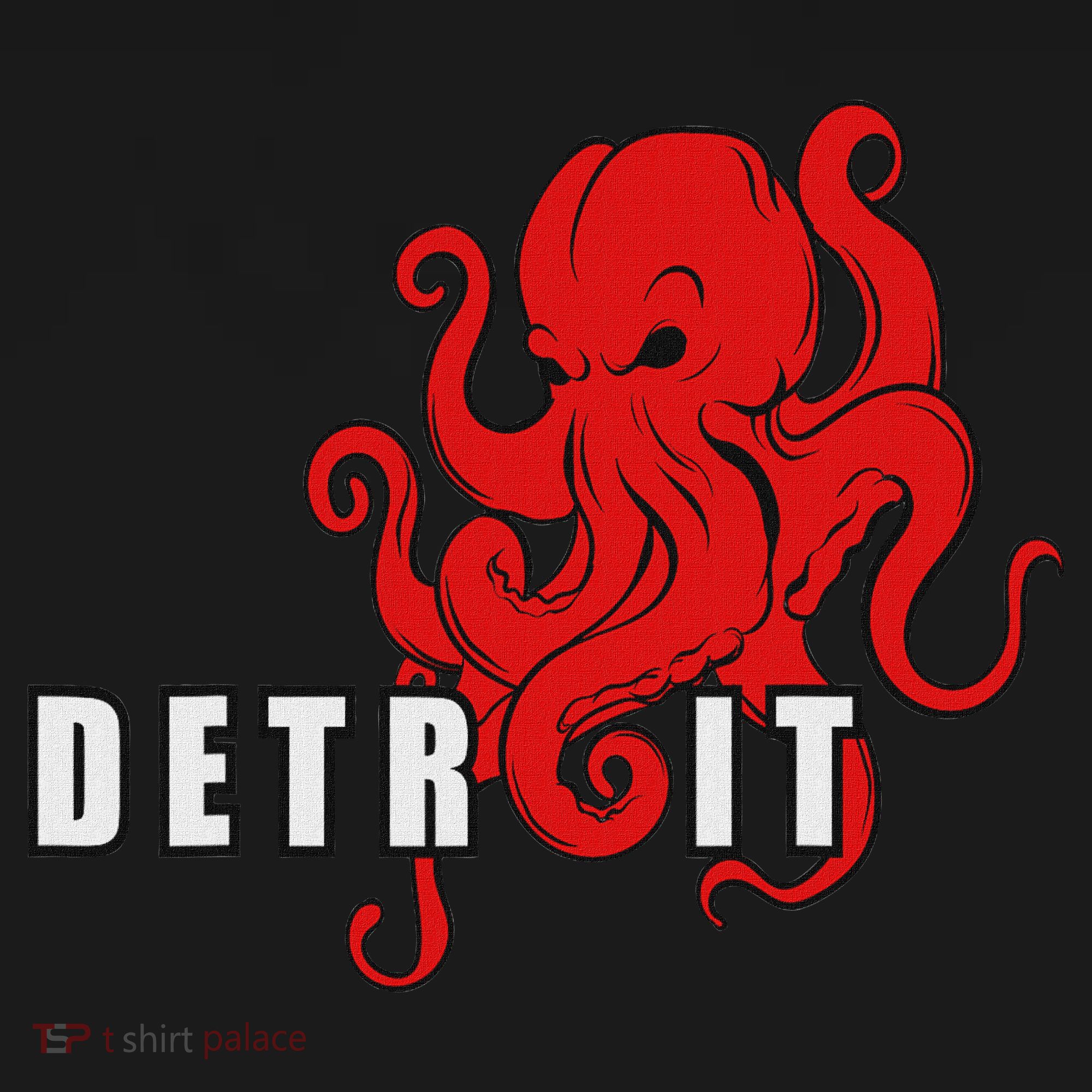 Detroit Michigan Octopus Kraken Downtown Motor City Women's Hoodie