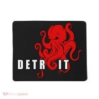 Detroit Michigan Octopus Kraken Downtown Motor City Mousepad thumb 0