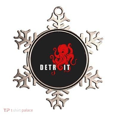 Detroit Michigan Octopus Kraken Downtown Motor City Ornament