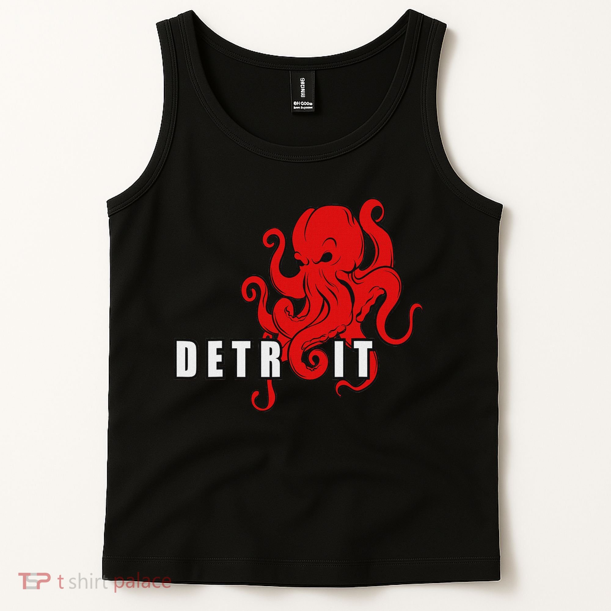 Detroit Michigan Octopus Kraken Downtown Motor City Tank Top