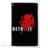 Detroit Michigan Octopus Kraken Downtown Motor City Golf Towel thumb 0