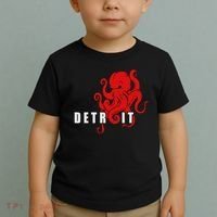 Detroit Michigan Octopus Kraken Downtown Motor City Toddler T-Shirt thumb 2