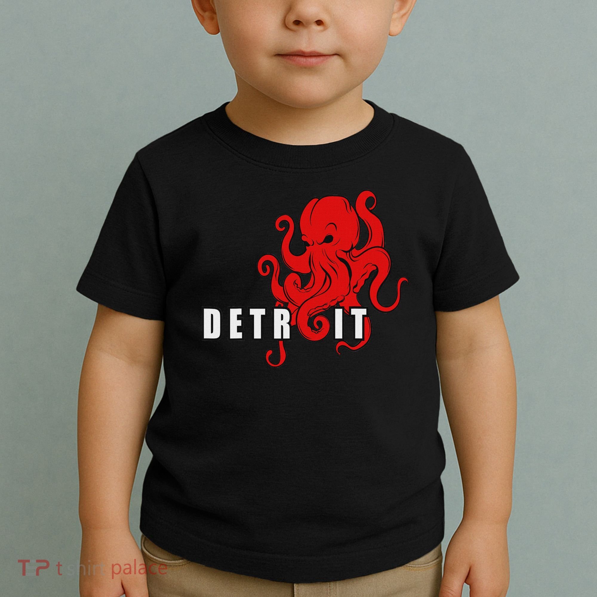 Detroit Michigan Octopus Kraken Downtown Motor City Toddler T-Shirt