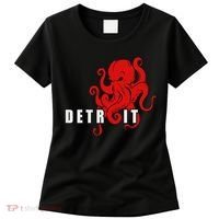 Detroit Michigan Octopus Kraken Downtown Motor City Women's T-Shirt thumb 0