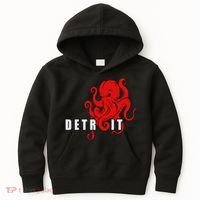Detroit Michigan Octopus Kraken Downtown Motor City Kids Hoodie thumb 0