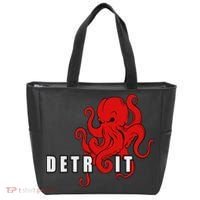 Detroit Michigan Octopus Kraken Downtown Motor City Tote Bag thumb 0
