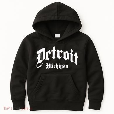 Detroit Michigan Old School Design Classic Kids Hoodie