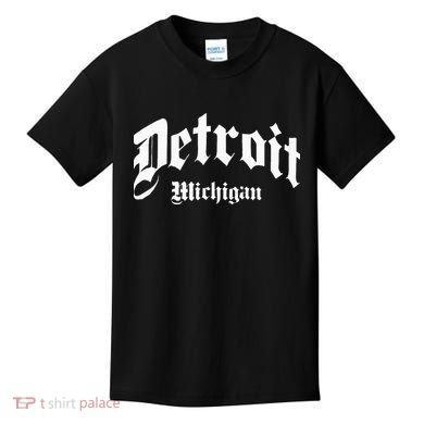 Detroit Michigan Old School Design Classic Kids T-Shirt