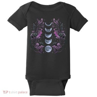 Dark Moon Phases Baby Bodysuit
