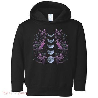 Dark Moon Phases Toddler Hoodie