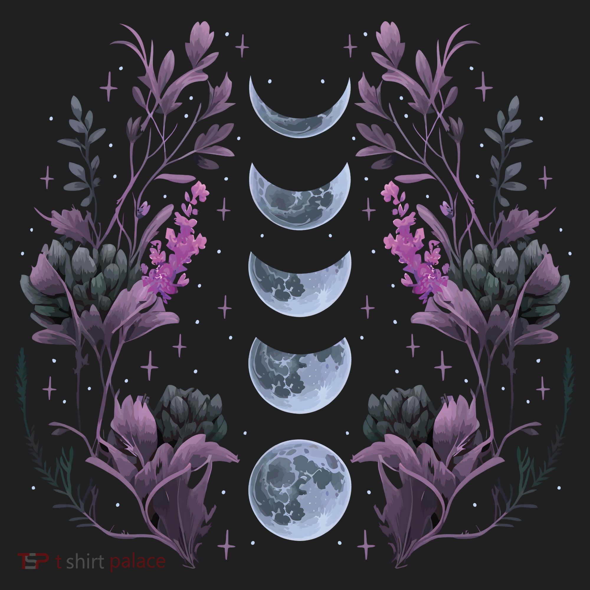 Dark Moon Phases Golf Towel