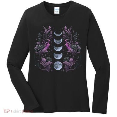 Dark Moon Phases Women's Long Sleeve Shirt
