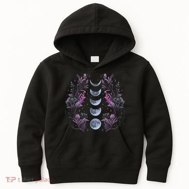 Dark Moon Phases Kids Hoodie