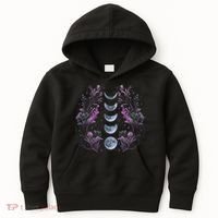 Dark Moon Phases Kids Hoodie thumb 0