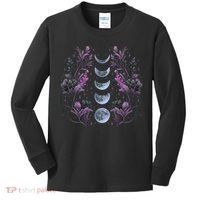Dark Moon Phases Kids Long Sleeve Shirt thumb 0