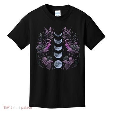 Dark Moon Phases Kids T-Shirt