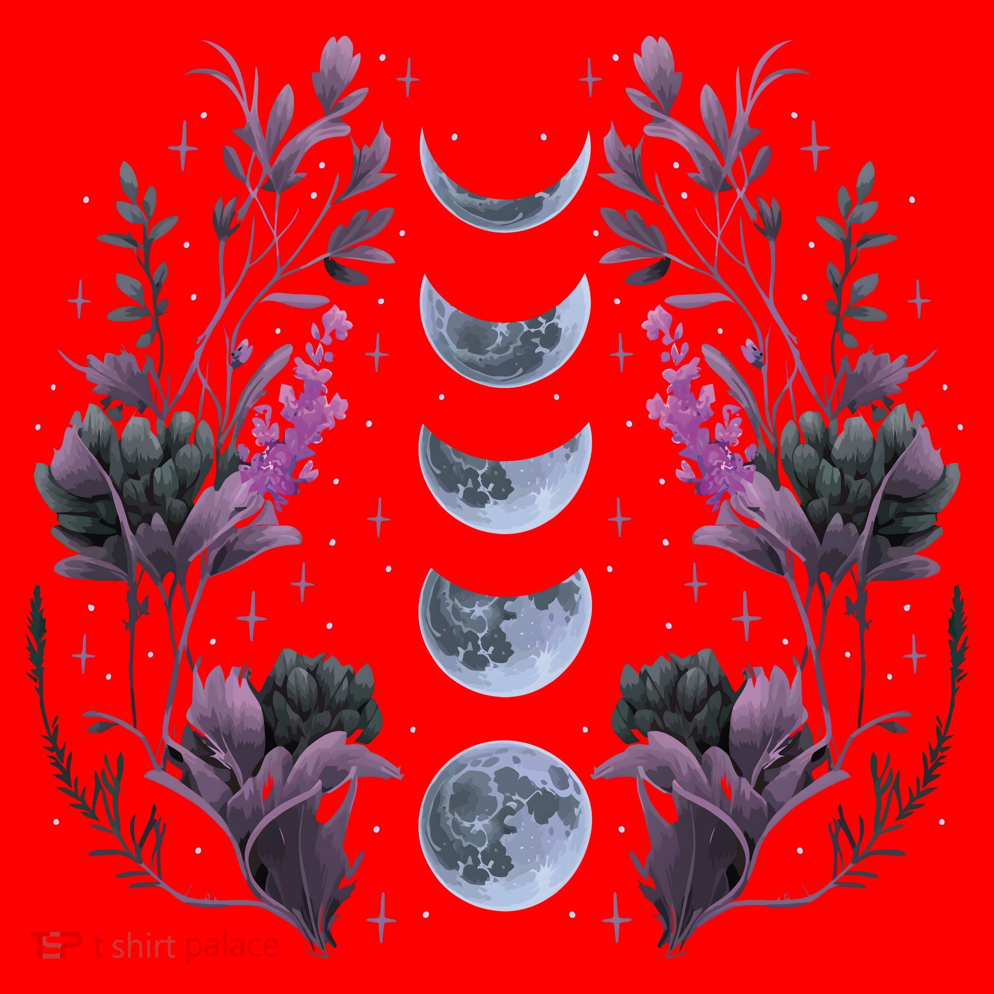 Dark Moon Phases Santa Hat