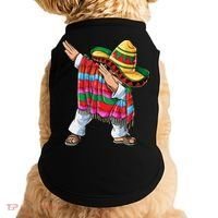 Dabbing Mexican Poncho Cinco De Mayo Boys Men Sombrero Dab Doggie Tank thumb 0