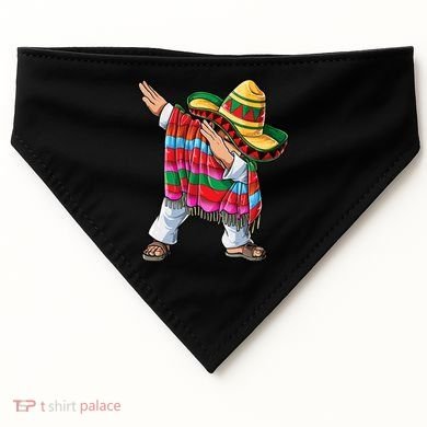 Dabbing Mexican Poncho Cinco De Mayo Boys Men Sombrero Dab USA-Made Doggie Bandana