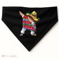 Dabbing Mexican Poncho Cinco De Mayo Boys Men Sombrero Dab USA-Made Doggie Bandana thumb 0