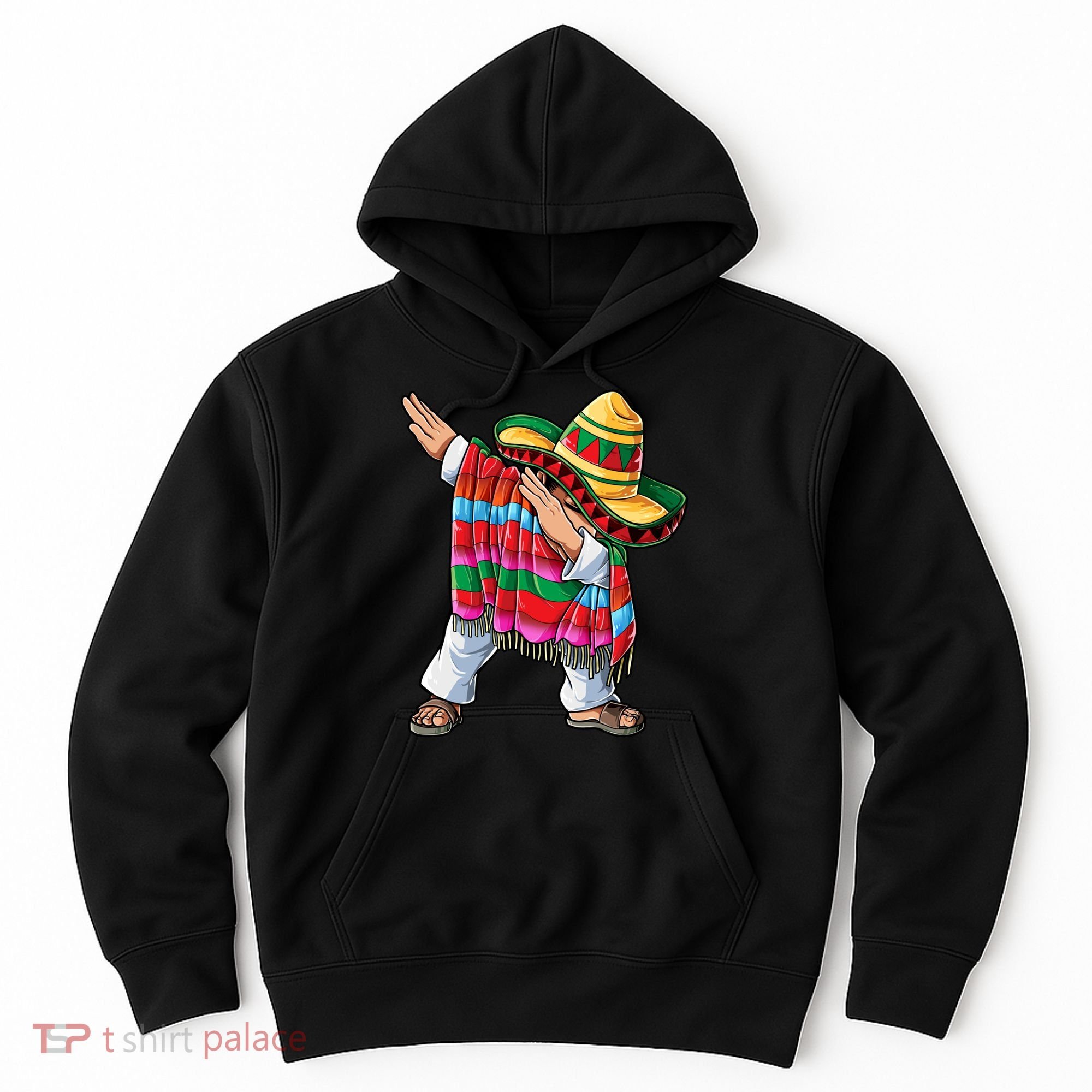 Dabbing Mexican Poncho Cinco De Mayo Boys Men Sombrero Dab Hoodie