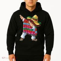Dabbing Mexican Poncho Cinco De Mayo Boys Men Sombrero Dab Hoodie thumb 2