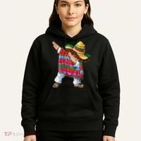 Dabbing Mexican Poncho Cinco De Mayo Boys Men Sombrero Dab Hoodie thumb 5