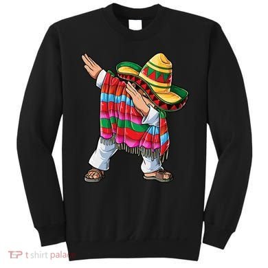 Dabbing Mexican Poncho Cinco De Mayo Boys Men Sombrero Dab Sweatshirt