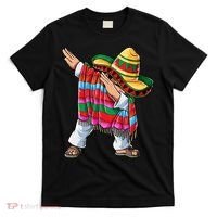 Dabbing Mexican Poncho Cinco De Mayo Boys Men Sombrero Dab T-Shirt thumb 0