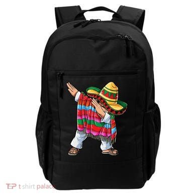 Dabbing Mexican Poncho Cinco De Mayo Boys Men Sombrero Dab Backpack