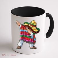 Dabbing Mexican Poncho Cinco De Mayo Boys Men Sombrero Dab Coffee Mug thumb 1