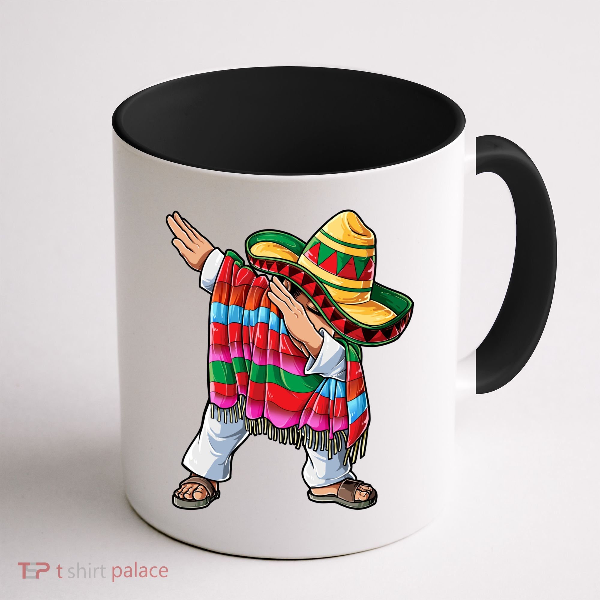 Dabbing Mexican Poncho Cinco De Mayo Boys Men Sombrero Dab Coffee Mug
