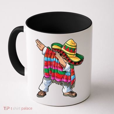 Dabbing Mexican Poncho Cinco De Mayo Boys Men Sombrero Dab Coffee Mug