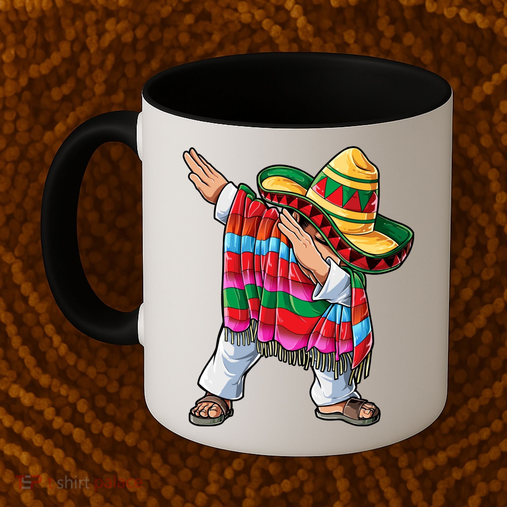 Dabbing Mexican Poncho Cinco De Mayo Boys Men Sombrero Dab Coffee Mug