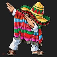 Dabbing Mexican Poncho Cinco De Mayo Boys Men Sombrero Dab Hat thumb 2