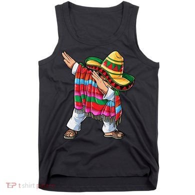 Dabbing Mexican Poncho Cinco De Mayo Boys Men Sombrero Dab Tank Top