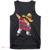 Dabbing Mexican Poncho Cinco De Mayo Boys Men Sombrero Dab Tank Top thumb 0