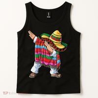 Dabbing Mexican Poncho Cinco De Mayo Boys Men Sombrero Dab Tank Top thumb 2
