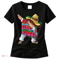 Dabbing Mexican Poncho Cinco De Mayo Boys Men Sombrero Dab Women's T-Shirt thumb 0