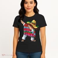 Dabbing Mexican Poncho Cinco De Mayo Boys Men Sombrero Dab Women's T-Shirt thumb 4