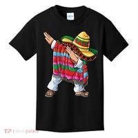 Dabbing Mexican Poncho Cinco De Mayo Boys Men Sombrero Dab Kids T-Shirt thumb 0